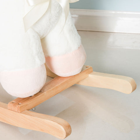 Plush Lamb Rocking Horse Sheep Ride On Rocker for Kids