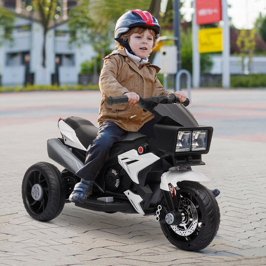 6V Kids Electric Ride-on Motorcycle with Headlights and Music