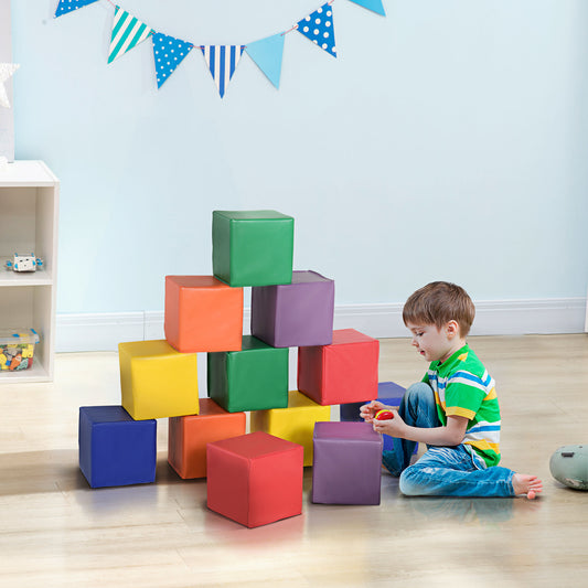 12-Piece Soft Foam Toddler Play Blocks Set