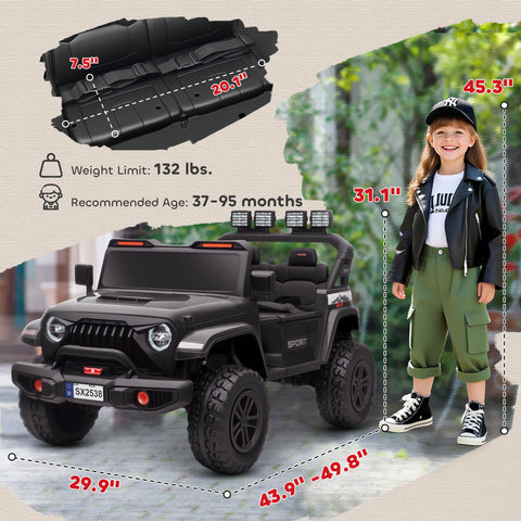 24V 2-Seater Electric Ride on Truck with Remote Control