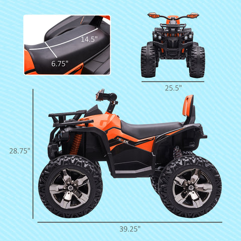 12V Kids Ride-On 4-Wheeler Electric ATV with Headlights