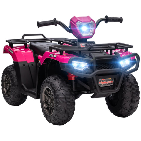 12V Kids Electric Ride-On Toy Quad Car with Music and LED Lights