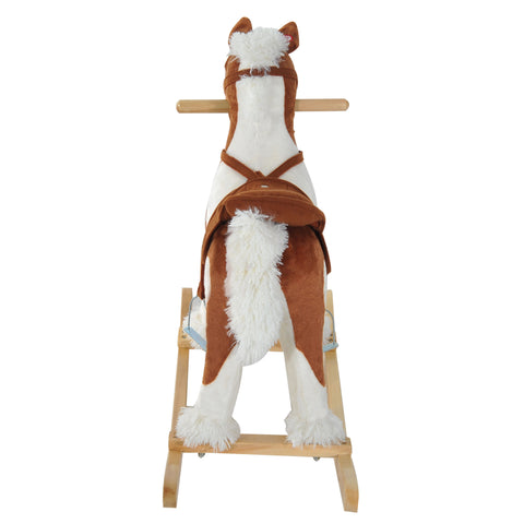 Kids Plush Rocking Horse Toy with Realistic Sound Effects