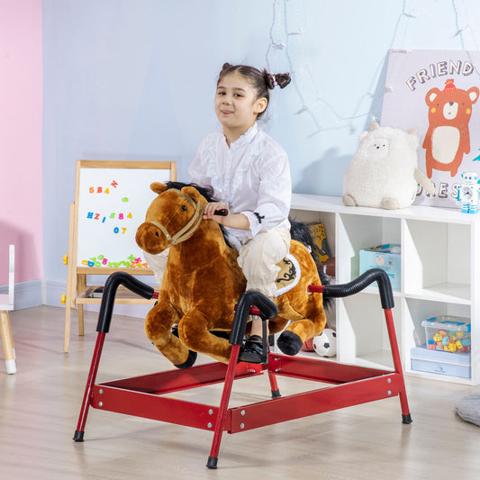 Kids Spring Rocking Horse with Animal Sounds