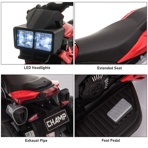 6V Kids Electric Motorcycle Toddler Ride-On Toy