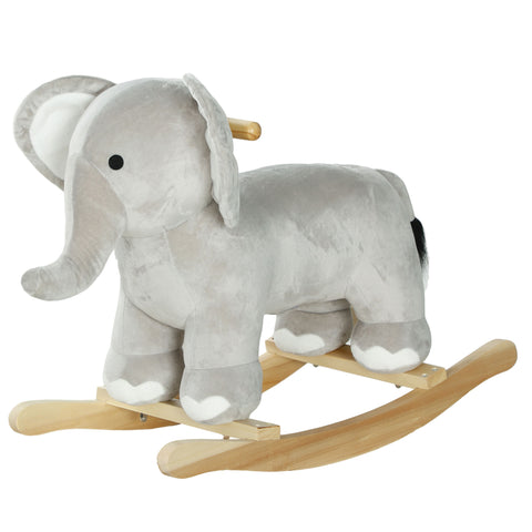 Plush Elephant Rocker Toy with Realistic Sounds