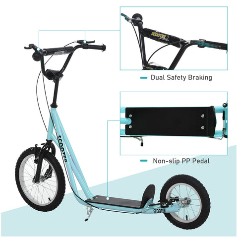 Kids and Teens Youth Scooter with Adjustable Handlebar