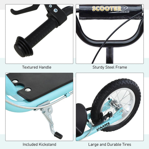 Kids and Teens Youth Scooter with Adjustable Handlebar