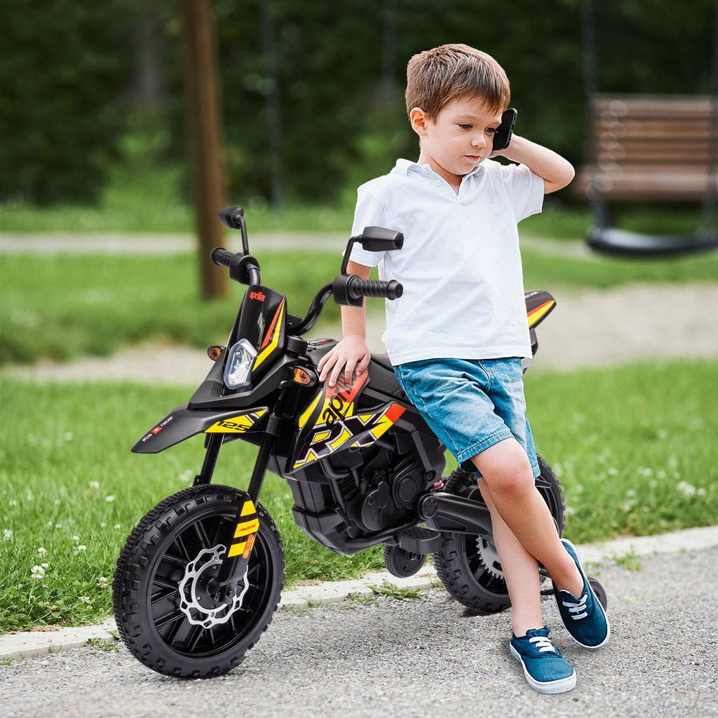 12V Electric Kids Ride-On Motorcycle with Training Wheels