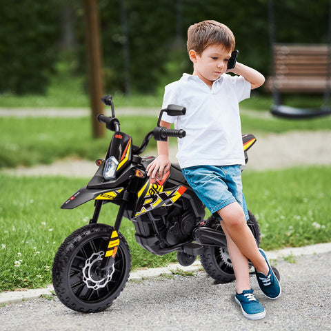 12V Electric Kids Ride-On Motorcycle with Training Wheels