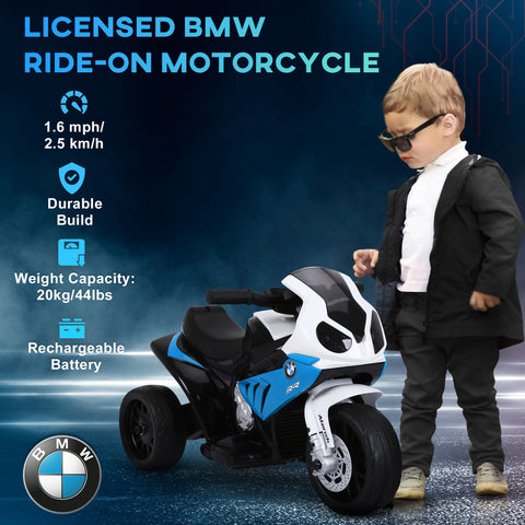 6V 3-Wheeled Kids Electric Ride-On Motorcycle with Headlight and Music