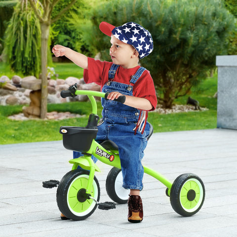 Toddler Tricycle for Kids Age 2-5 with Basket and Bell