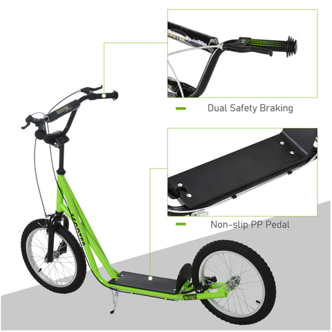 Kids Kick Scooter With Adjustable Handlebar And Dual Brakes