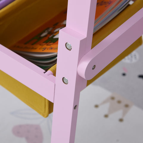 3-in-1 Kids Wooden Art Easel with Storage Baskets