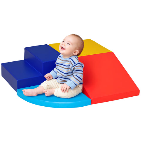 4-Piece Foam Play Set for Toddler Crawling and Sliding