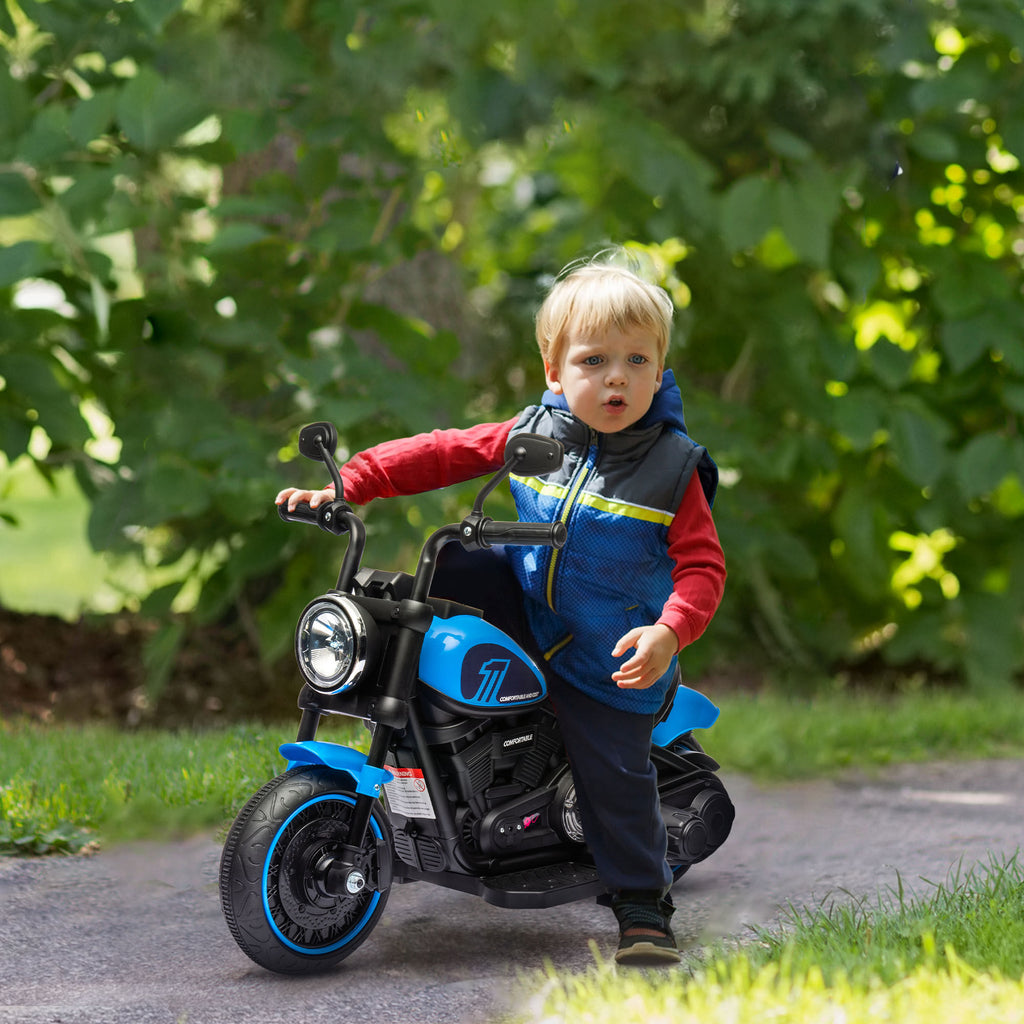 6V Kids Electric Ride-On Motorcycle with Training Wheels