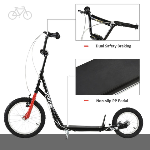 Teens Youth Scooter Ride On Toy with Adjustable Handlebar