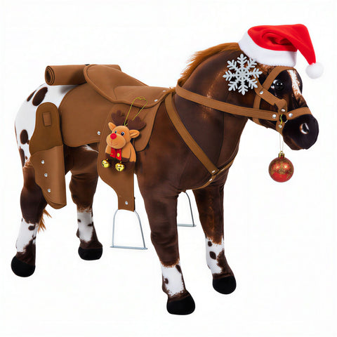 Plush Sound-Making Ride-On Horse Toy for Toddlers