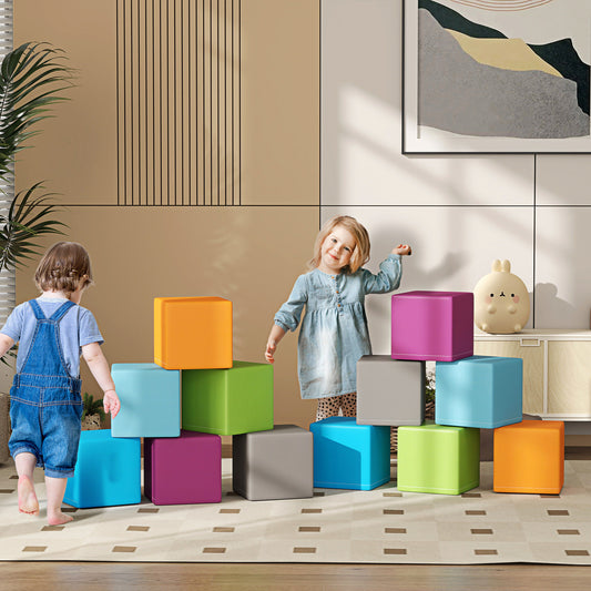 12-Piece Soft Foam Play Blocks Set for Toddlers