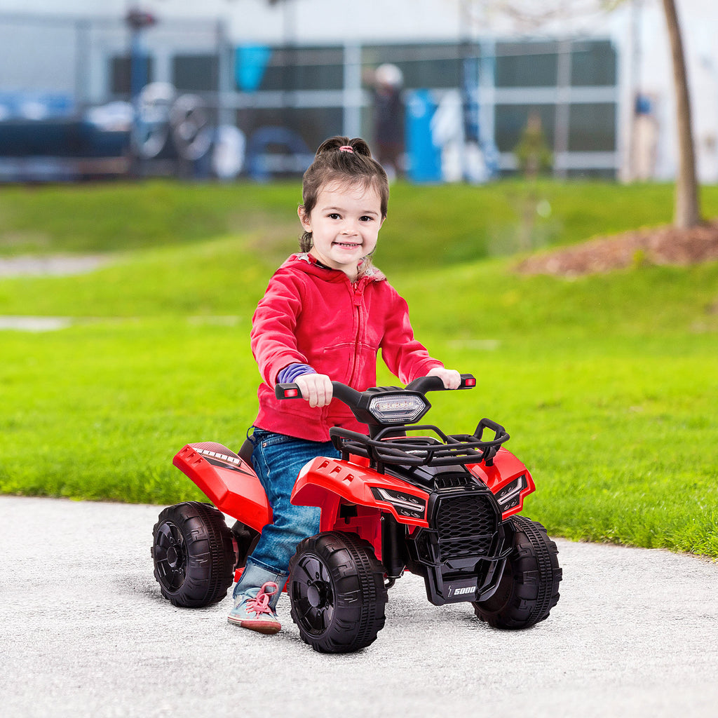 6V Battery Powered Electric ATV Quad Ride-On Toy Car with LED Headlights