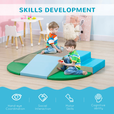 6-Piece Foam Climbing Blocks Soft Play Set for Toddlers
