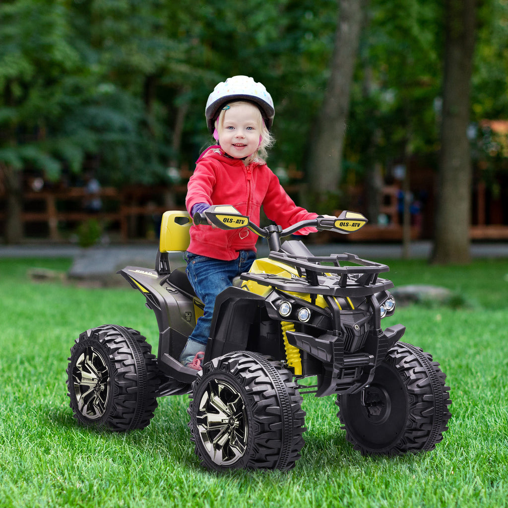 12V Kids Recharging Ride-On Electric ATV Quad with Headlights