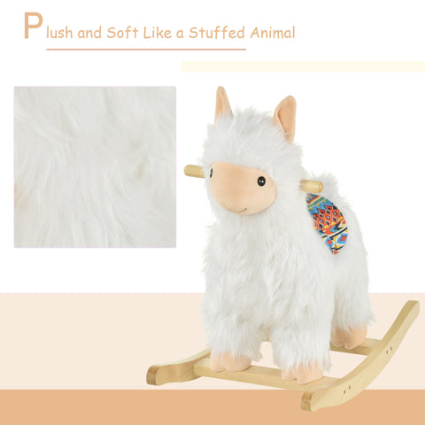 Kids Plush Llama Rocking Horse Toy for Children 3+ Years