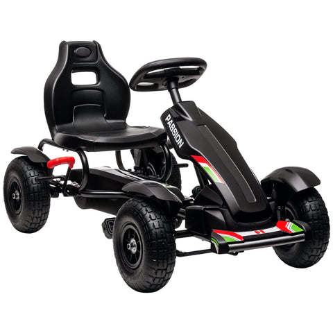 Kids Pedal Go Kart with Adjustable Seat and Handbrake