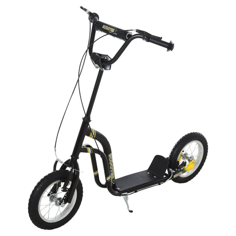 Youth Dual-Brake Kick Scooter with 12-Inch Inflatable Wheels