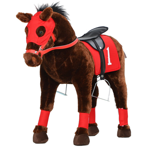 Kids Ride-on Horse Toy with Neighing Sound and Stirrups