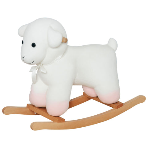 Plush Lamb Rocking Horse Sheep Ride On Rocker for Kids