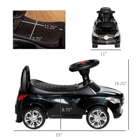 Foot-to-Floor Sliding Ride-On Push Car for Toddlers with Music