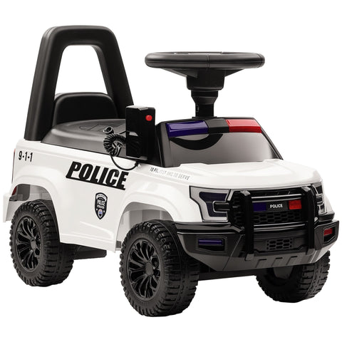 Kids Police Truck Push Ride-On Car with Working PA System