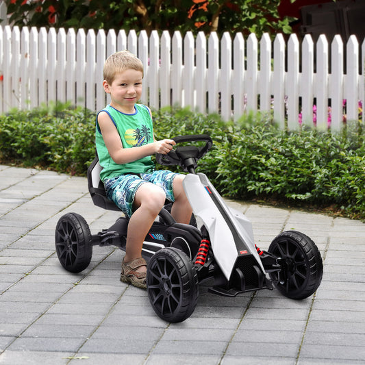 Kids Pedal Go Kart With Adjustable Seat and Swing Axle