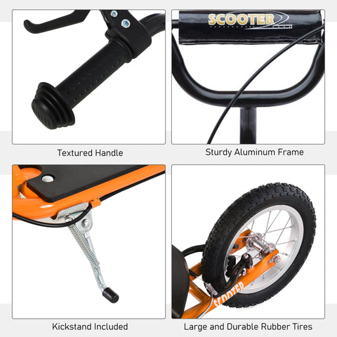 Kids Kick Scooter with Adjustable Handlebar and Dual Brakes