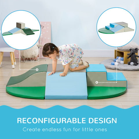 6-Piece Foam Climbing Blocks Soft Play Set for Toddlers