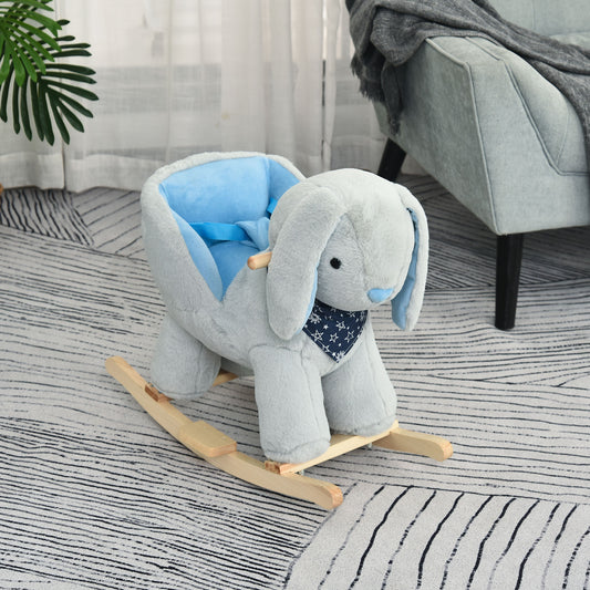 Kids Plush Bunny Rocking Horse Toy with Music