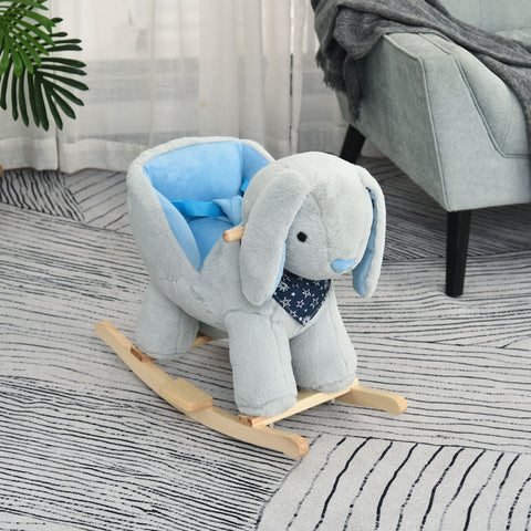 Kids Plush Bunny Rocking Horse Toy with Music