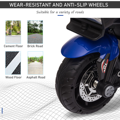6V Kids Electric Ride-on Motorcycle with Headlights and Music