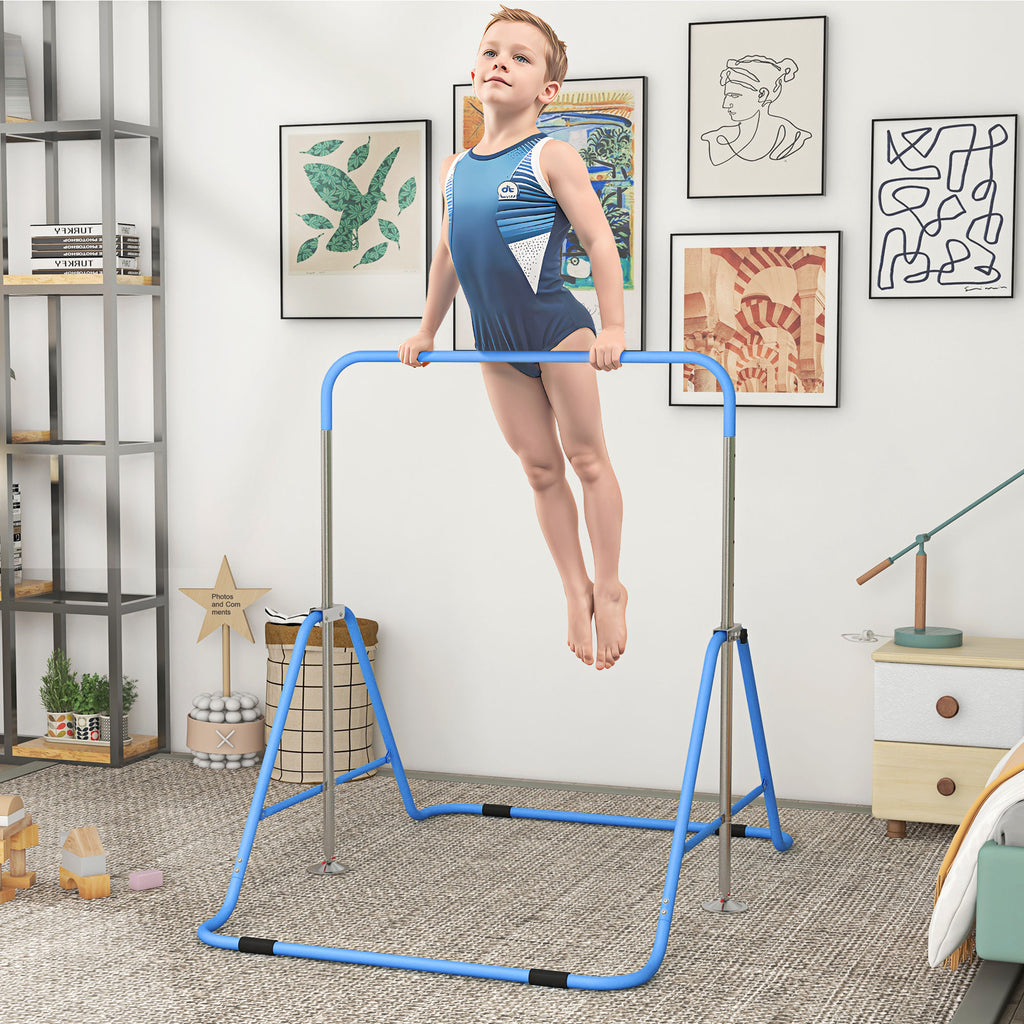 Adjustable Folding Gymnastics Bar for Kids