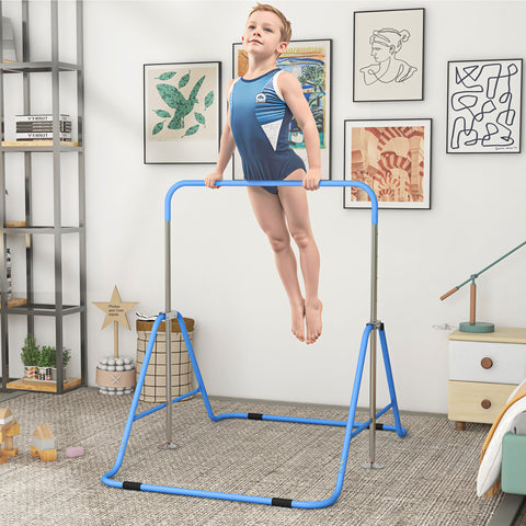 Adjustable Folding Gymnastics Bar for Kids