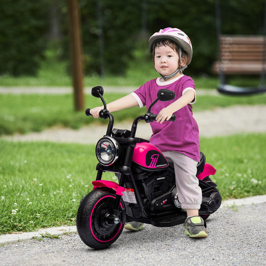 6V Kids Electric Ride-On Motorcycle with Training Wheels