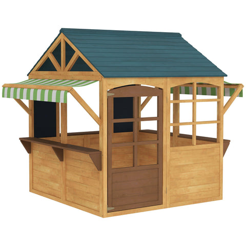 Foldable Wooden Outdoor Playhouse for Kids