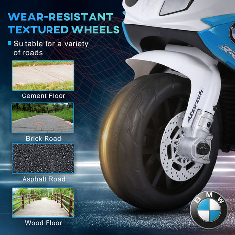 6V 3-Wheeled Kids Electric Ride-On Motorcycle with Headlight and Music
