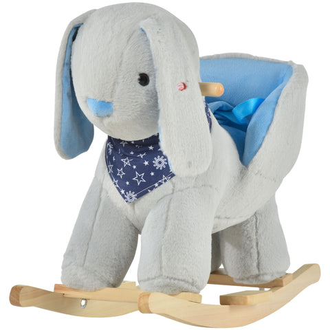 Kids Plush Bunny Rocking Horse Toy with Music