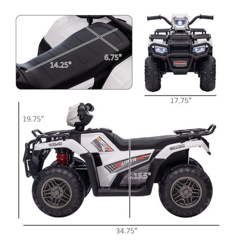 12V Kids Electric Ride-on Car Quad with LED Headlights