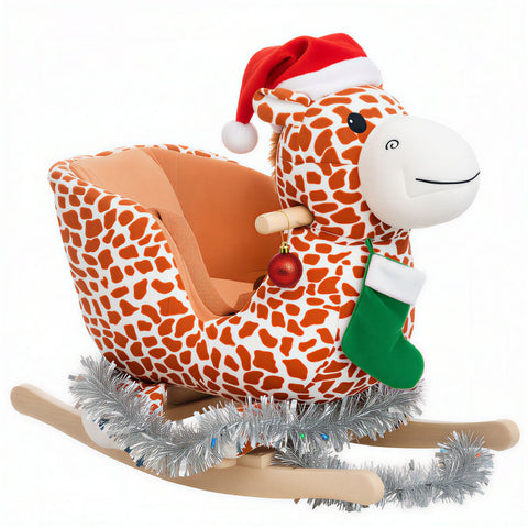 Plush Giraffe Rocking Chair Toy With Sound