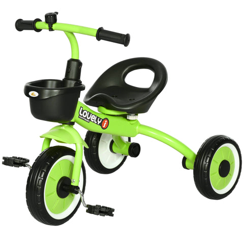 Toddler Tricycle for Kids Age 2-5 with Basket and Bell
