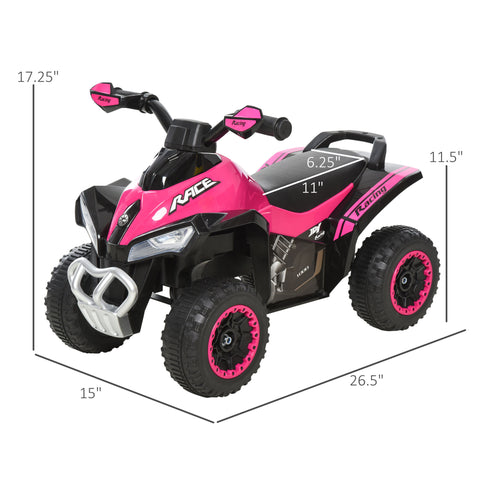 Foot-to-Floor Kids Ride-On Push Car ATV Toy with Music and Lights