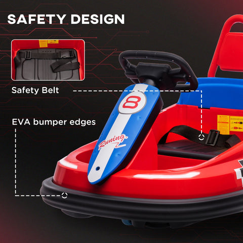 6V Electric Ride-on Bumper Car with 360-Degree Rotation